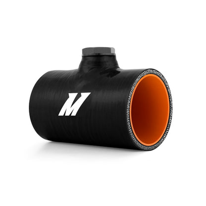 Mishimoto 2.5-inch Black Silicone Coupler with 1/8-inch NPT Bung for Automotive Applications