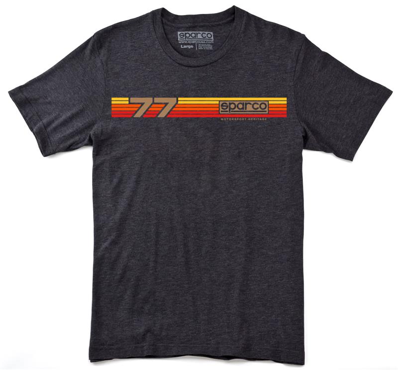 SPARCO Rally Tri-Color Charcoal T-Shirt for Automotive Enthusiasts, XL