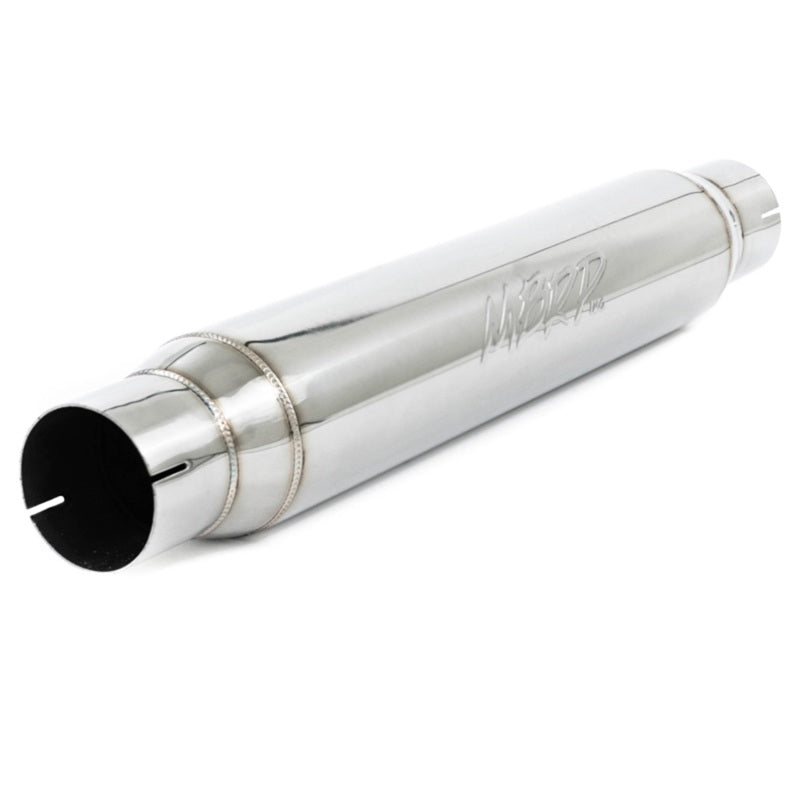 MBRP Universal Resonator with 3-Inch Inlet/Outlet – 22-Inch Body, 26-Inch Overall Length, T304 Stainless Steel