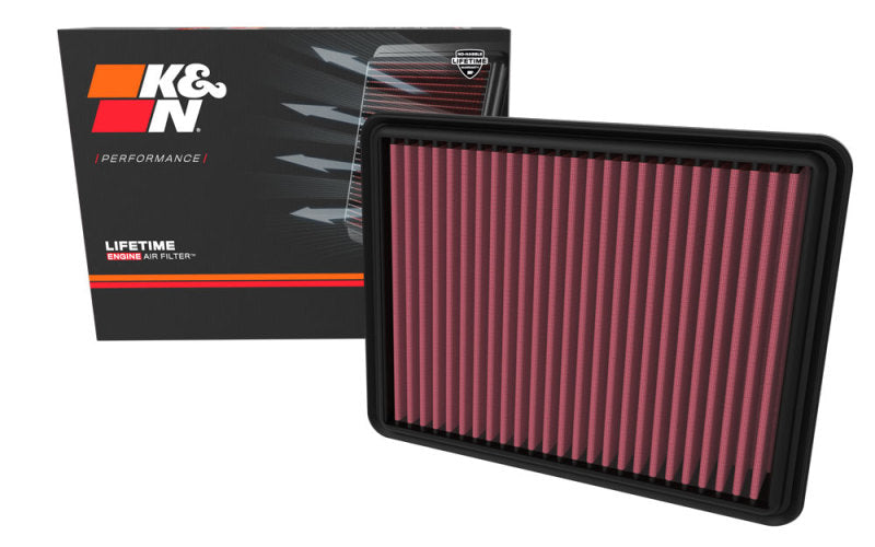 K&N Engineering 33-3177 High-Flow Replacement Air Filter for Toyota Land Cruiser V6 3.3L Diesel