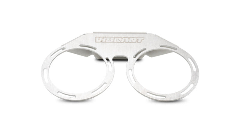 Vibrant Dual Catch Can Mount Bracket - Stainless Steel, Dual Mount Configuration for Automotive Catch Cans and Reservoirs