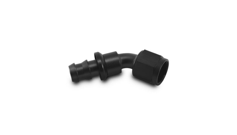 Vibrant -6AN Push-On 45 Degree Hose End Fitting - Aluminum