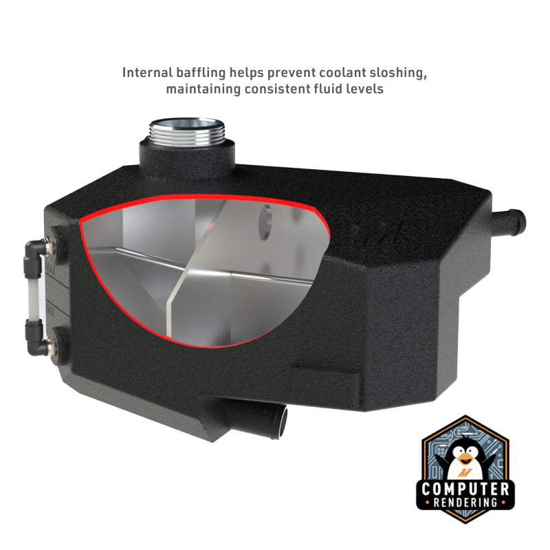 Mishimoto Aluminum Expansion Tank for 2013-2018 Ford Focus ST and RS – Wrinkle Blue