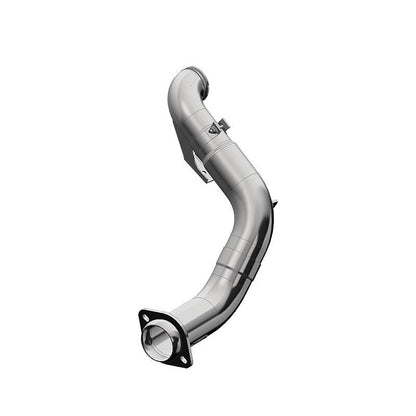 MBRP 2015 Ford F-250/F-350 6.7L Powerstroke Turbo Down-Pipe System with Angle Cut T304 Stainless Steel Stacks