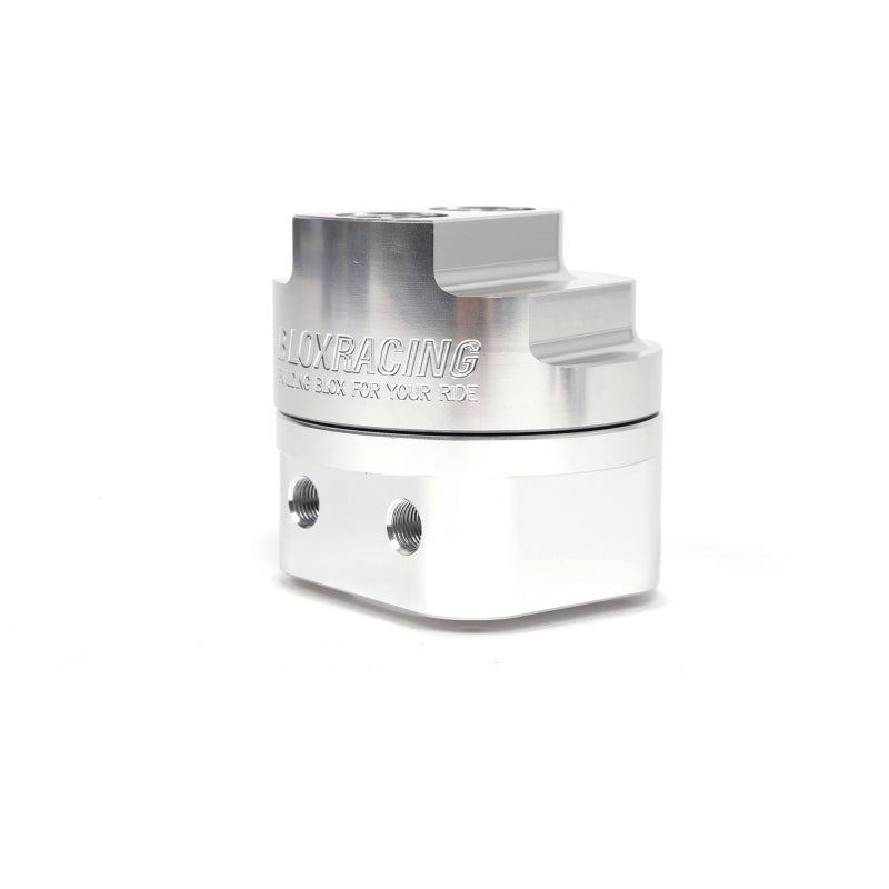BLOX Racing Remote Oil Filter Relocation Kit - Polished Finish for Automotive Performance