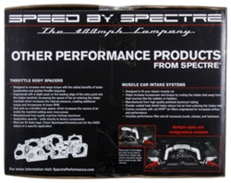 Spectre 09-12 GM Truck V8-4.8/5.3/6.0L F/I Air Intake Kit with Polished Aluminum Tubing and Red HPR Filter