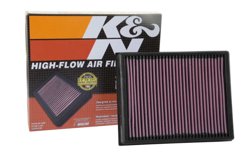 K&N Engineering 33-3086 High-Flow Drop-In Air Filter for Ford Ranger 2.2L/3.2L (2019-2022)