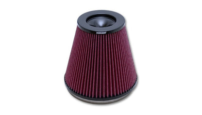 Vibrant The Classic Performance Aluminum Bellmouth Air Filter for Velocity Stacks – 5 inch Cone OD, 7 inch Height, 7 inch Flange ID