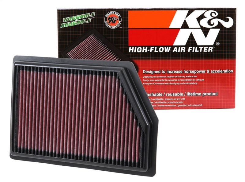 K&N Replacement Panel Air Filter for 2014-2015 Jeep Cherokee and Grand Cherokee 2.4L/3.2L by K&N Engineering Part 33-5009