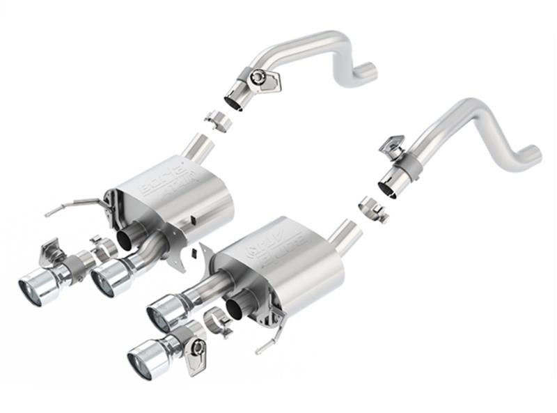 Borla ATAK Axle-Back Exhaust System for Chevrolet Corvette C7 6.2L V8 with NPP Valves and AFM - Polished T-304 Stainless Steel Tips