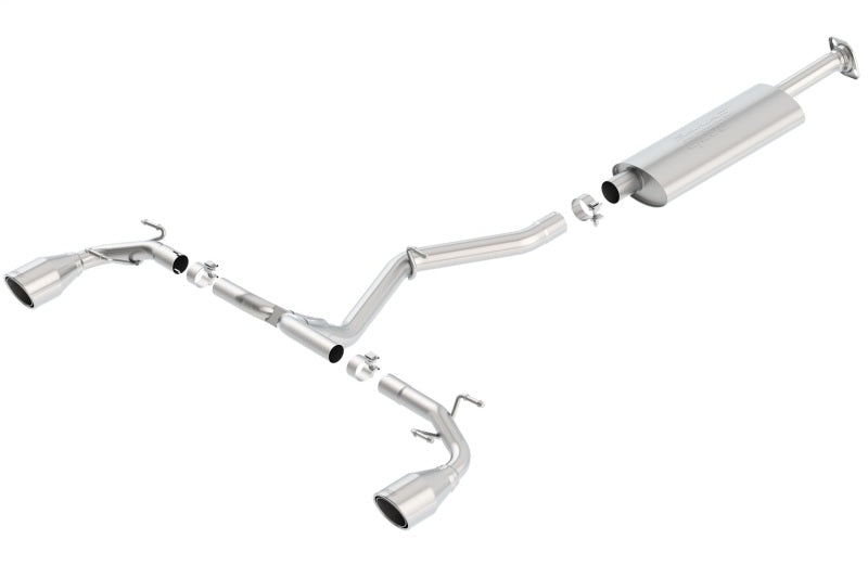 Borla S-Type Cat-Back Exhaust System for 2013-2016 Scion FR-S, 2013-2020 Subaru BRZ, and 2017-2020 Toyota 86 with 2.0L 4-Cylinder Engine