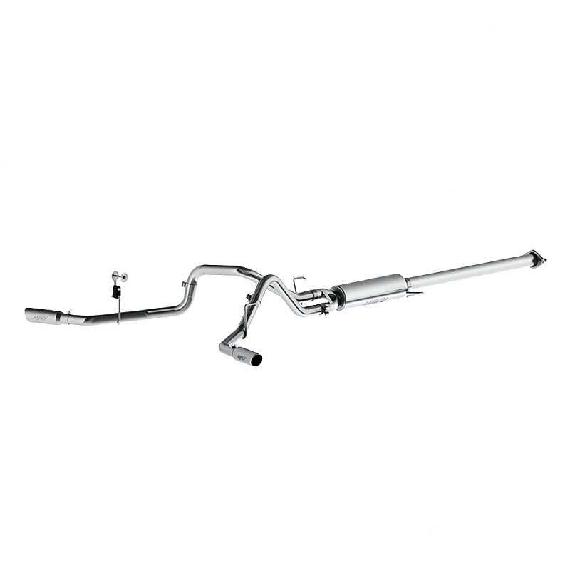MBRP Armor Lite Series 2.5 Inch Cat Back Dual Side Split Exhaust System for 2015-2016 Ford F-150 with 2.7L/3.5L EcoBoost
