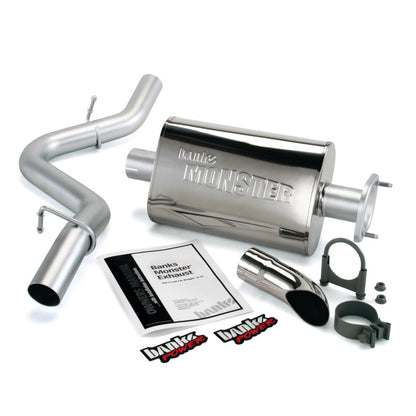 Banks Power 91-95 Jeep 4.0L Wrangler Monster Exhaust System with Stainless Steel Single Exit and Chrome Tip