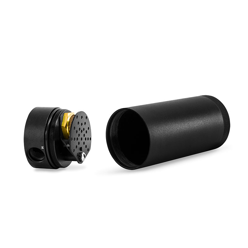 Mishimoto 2-Port XL Baffled Oil Catch Can - Black, Part Number MMBCC-CBTWO-XLBK
