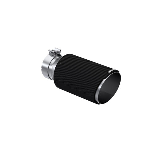 MBRP Universal Carbon Fiber Exhaust Tip - 6 Inch Outer Diameter, 4 Inch Inlet, 12 Inch Length, Angle Cut Design
