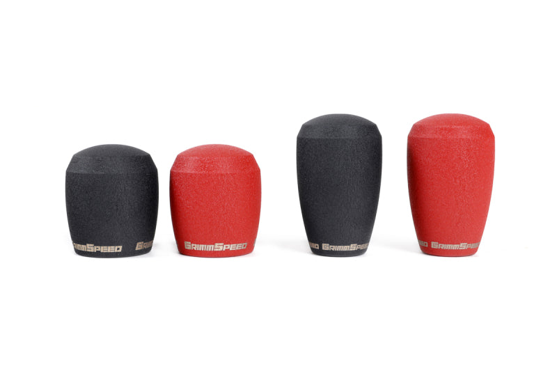 GrimmSpeed Stubby Shift Knob Stainless Steel Red – M12x1.25