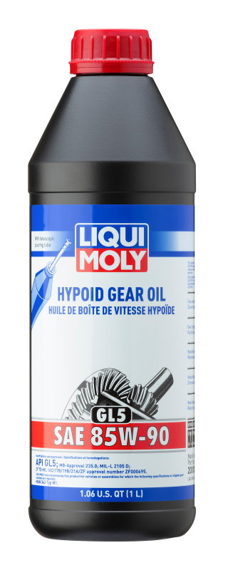LIQUI MOLY 1L Hypoid Gear Oil GL5 SAE 85W90 for Mercedes-Benz and BMW Vehicles