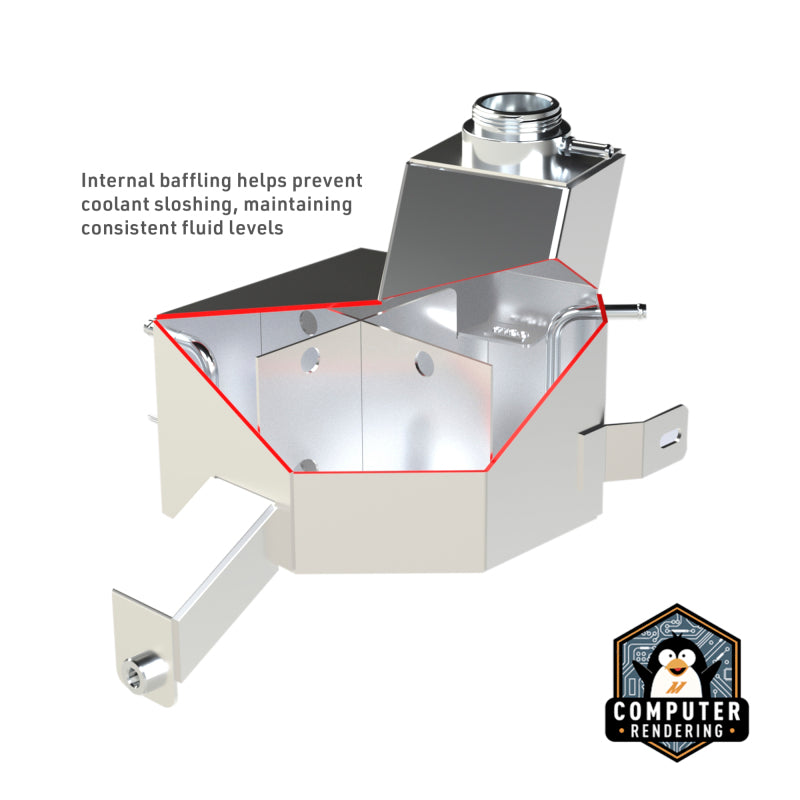 Mishimoto 13-2018 Ram 6.7L Cummins Aluminum Degas Tank - Natural Finish