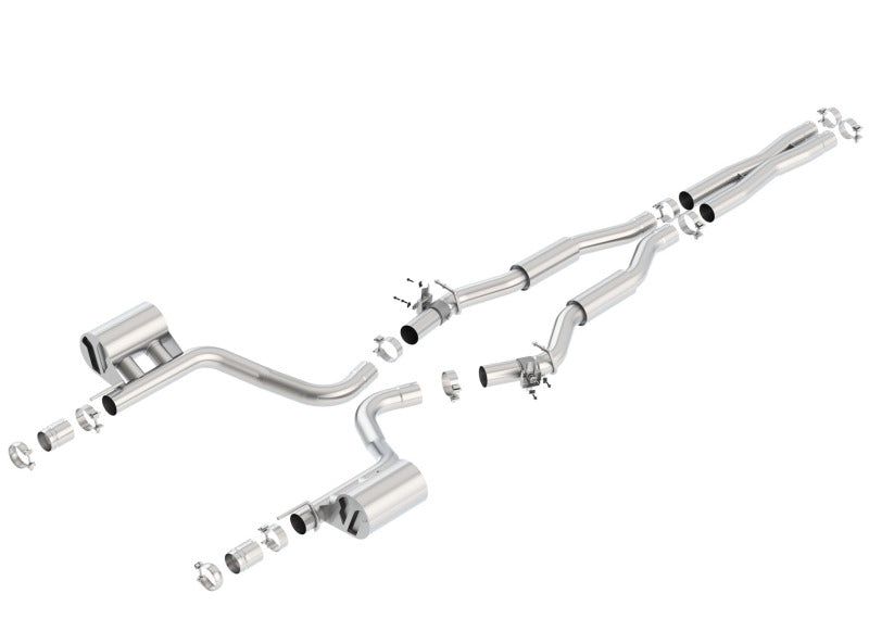 Borla S-Type Cat-Back Exhaust System for 2015-2022 Dodge Challenger Hellcat 6.2L V8 with MDS Valves