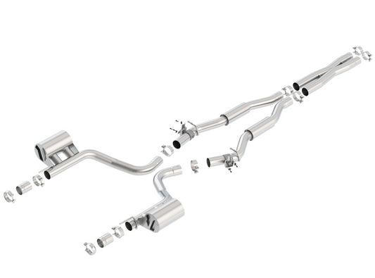 Borla S-Type Cat-Back Exhaust System for 2015-2022 Dodge Challenger Hellcat 6.2L V8 with MDS Valves
