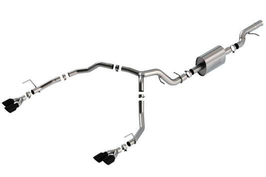 Borla 21-22 Chevrolet Tahoe & GMC Yukon 6.2L V8 S-Type Cat-Back Exhaust with Black Chrome Tips