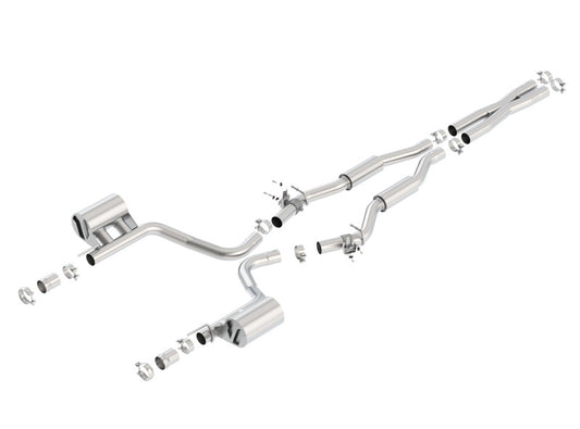Borla S-Type Cat-Back Exhaust System for Dodge Challenger 2015-2023 with MDS Valves - Part #140640