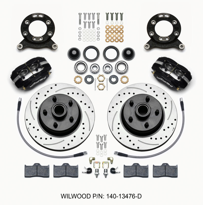 Wilwood Forged Dynalite-M Front Disc Brake Kit for 1965-1969 Ford Mustangs and More - Part #140-13476-D