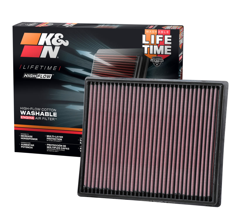K&N Engineering 33-5116 High-Flow Reusable Air Filter for Nissan Frontier 3.8L V6