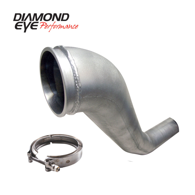 Diamond Eye Performance 4-inch Downpipe with V-Band Clamp for 1994-2002 Dodge 5.9L Cummins Turbo HX40