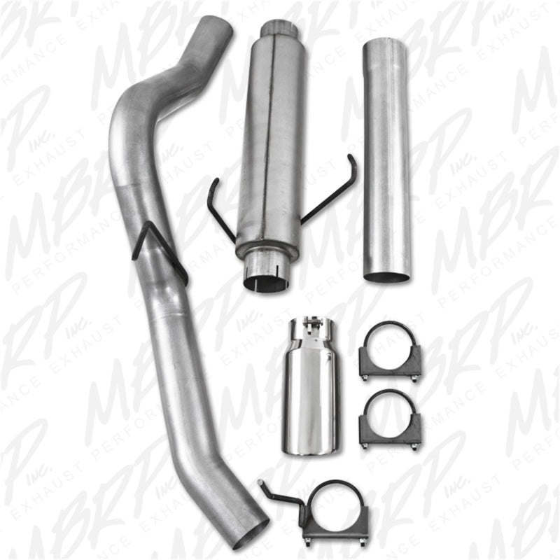 MBRP Armor Lite Series Cat Back Exhaust System for 2004-2007 Dodge Ram 2500/3500 Cummins 600/610 – Single Side Exit, 4 inch Diameter with 5 inch Tip