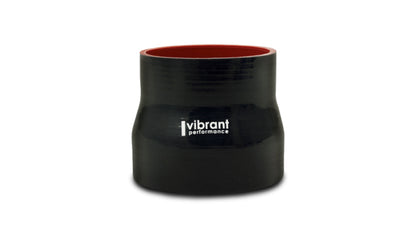 Vibrant 4 Ply Reducer Coupling 1.25in to 1.50in x 3in - Black Silicone Transition Hose