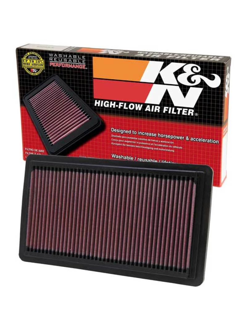 K&N Mazda CX-7 2.3L Turbo Drop-In Air Filter - Reusable High-Flow Air Filter Part 33-2279