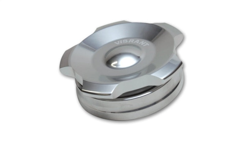 Vibrant 2.75-inch OD Aluminum Weld Bung with Polished Threaded Cap - Part #11294