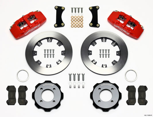 Wilwood Dynapro 6 Front Hat Kit 12.19-inch for 2011-2013 Ford Fiesta in Red