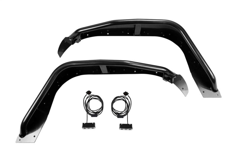Fabtech Jeep JL 2018-2021 Front Steel Tube Fenders with LED Light Kit