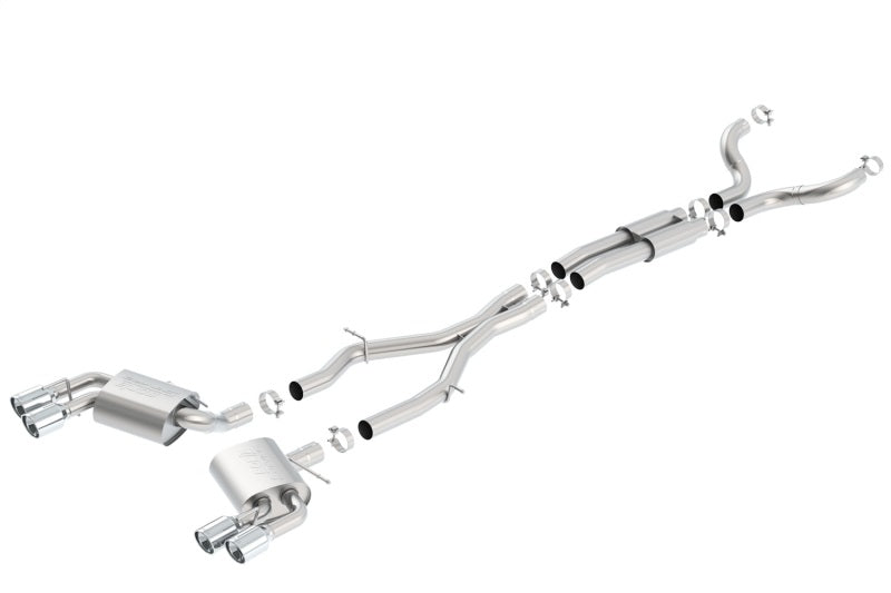 Borla 16-24 Chevrolet Camaro SS & LT1 6.2L V8 Dual Tip Cat-Back Exhaust System with Merge X-Pipe