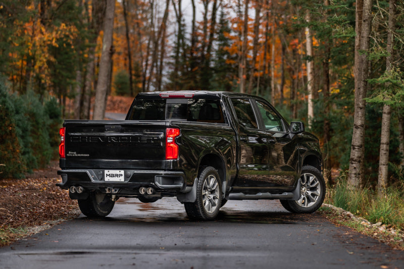 MBRP Armor Pro Series 19-21 Chevrolet Silverado 1500 5.3L Cat Back Exhaust System with T304 Stainless Steel and Carbon Fiber Tips