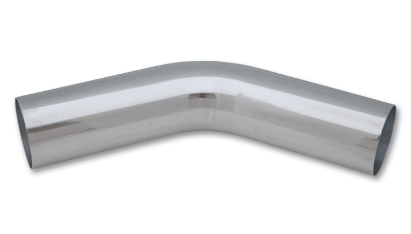 Vibrant .75 Inch OD Universal Aluminum Tubing with 45 Degree Bend - Polished Finish