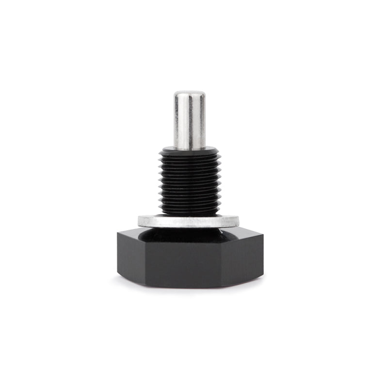 Mishimoto Magnetic Oil Drain Plug M12x1.75 Black – Engine Metal Fragment Collector for Ford, GM, Scion