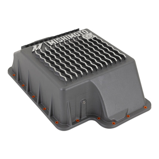Mishimoto Aluminum Transmission Pan for Ford Powerstroke 1989-2010 – Cast Aluminum, Gunmetal Gray Finish