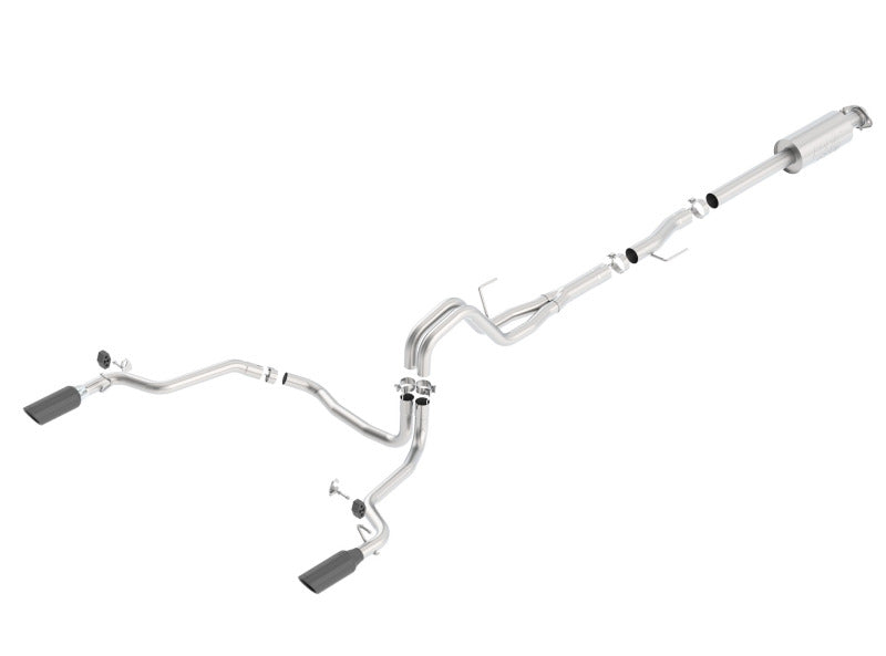 Borla ATAK Cat-Back Exhaust System for 2015-2016 Ford F-150 with 3.5L EcoBoost, Black Chrome Tips