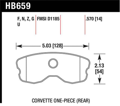 Hawk 10-12 Chevrolet Corvette Grand Sport / 06-12 Corvette Z06 Rear DTC-60 Race Brake Pads