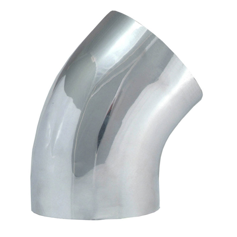 Spectre Universal 4-inch OD Aluminum Tube Elbow with 45-Degree Bend - High-Quality Polished Grade 6063 Material