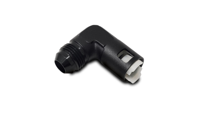 Vibrant 90 Degree Aluminum AN to Female Quick Connect -6AN - 0.3125 inch Hose Size