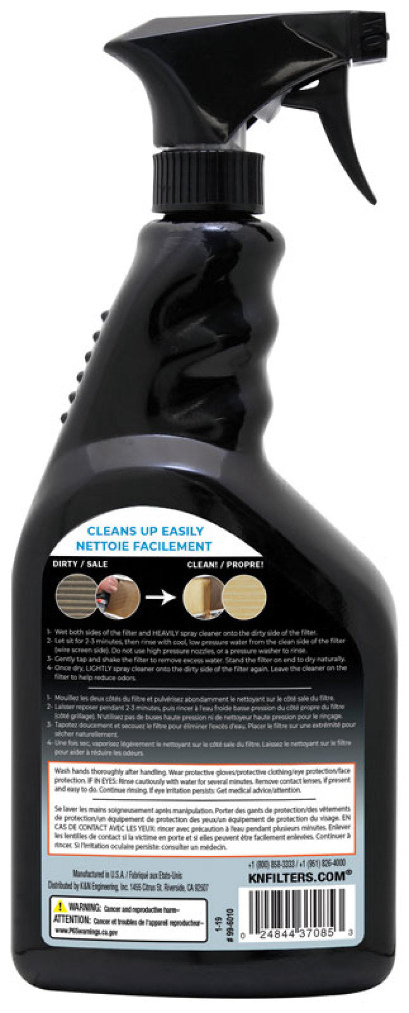 K&N HVAC Filter Cleaner Part 99-6010 – 32 oz Pump Spray for Efficient Air Filter Maintenance