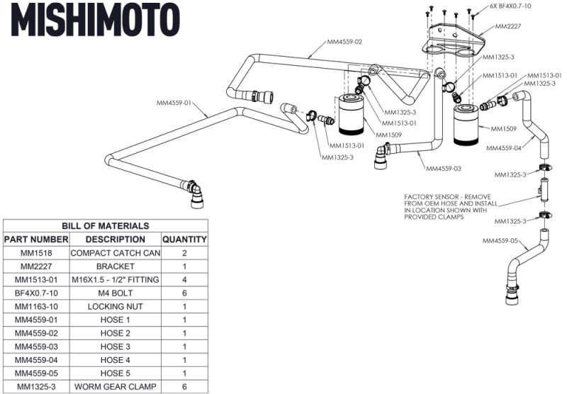 Mishimoto 2018-2020 Ford F-150 2.7L EcoBoost Baffled Oil Catch Can Kit - Clear