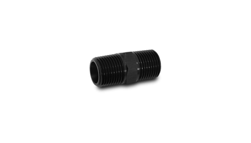 Vibrant 1/4 Inch NPT x 1/4 Inch NPT Straight Union Pipe Adapter Fitting - Aluminum