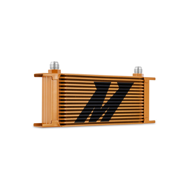 Mishimoto Universal 16-Row Oil Cooler Gold - High-Performance Engine Oil Cooling System