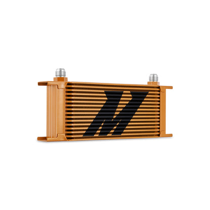 Mishimoto Universal 16-Row Oil Cooler Gold - High-Performance Engine Oil Cooling System