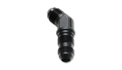 Vibrant -3AN Bulkhead Adapter 45 Degree Elbow Fitting in Black